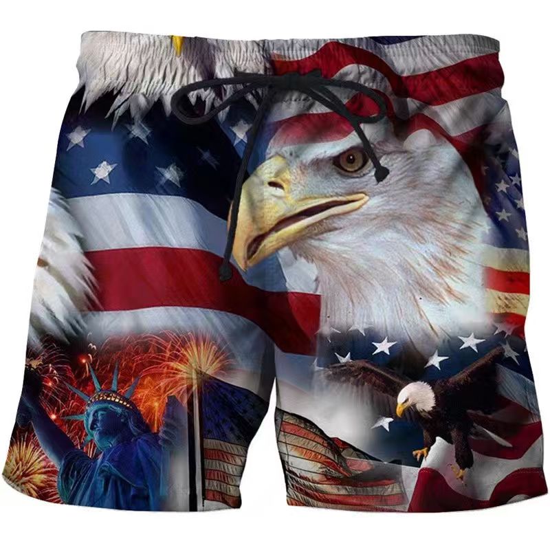 3D Printing Usa - Men's Swimwear Shorts American Flag 3d