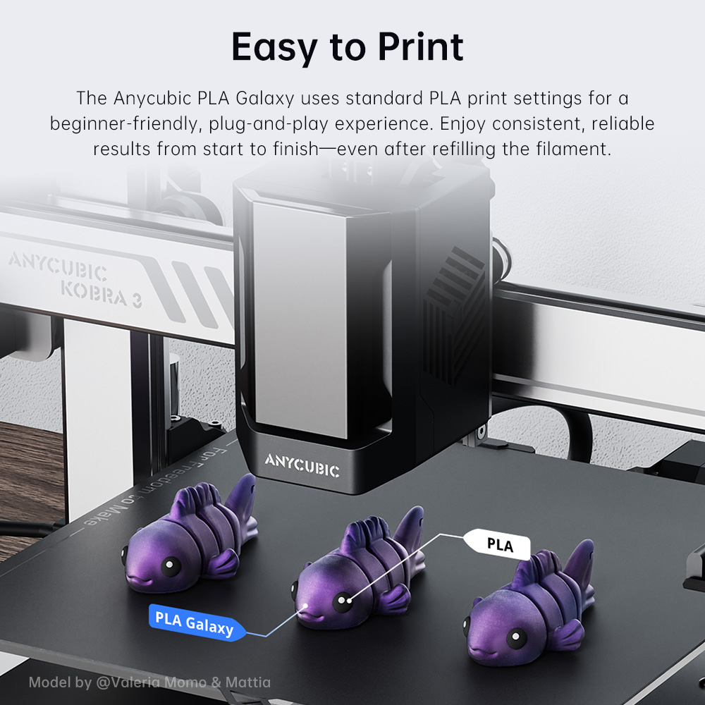 ANYCUBIC PLA Galaxy Filament S - đánh giá và giá 3D Printing Fdm