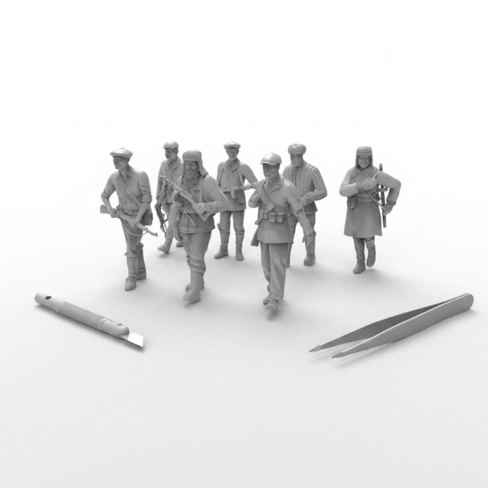 7 Pieces World War II Soldier  - đánh giá và giá 3D Printing Figure