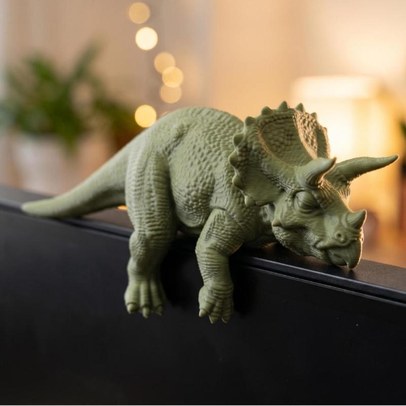 Sleeping T-Rex Monitor Topper  - đánh giá và giá 3D Printing Office Setup