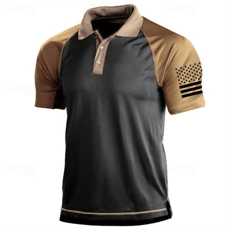 3D Print USA Flag Pattern Polo - đánh giá và giá 3D Printing Usa