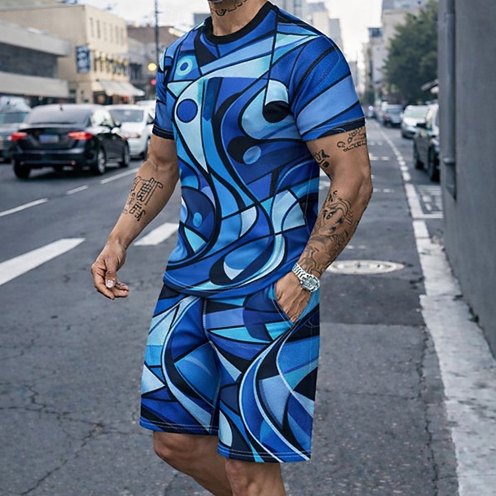 Men's 2pcs Tees Sets Summer To - đánh giá và giá 3D Printing Custom