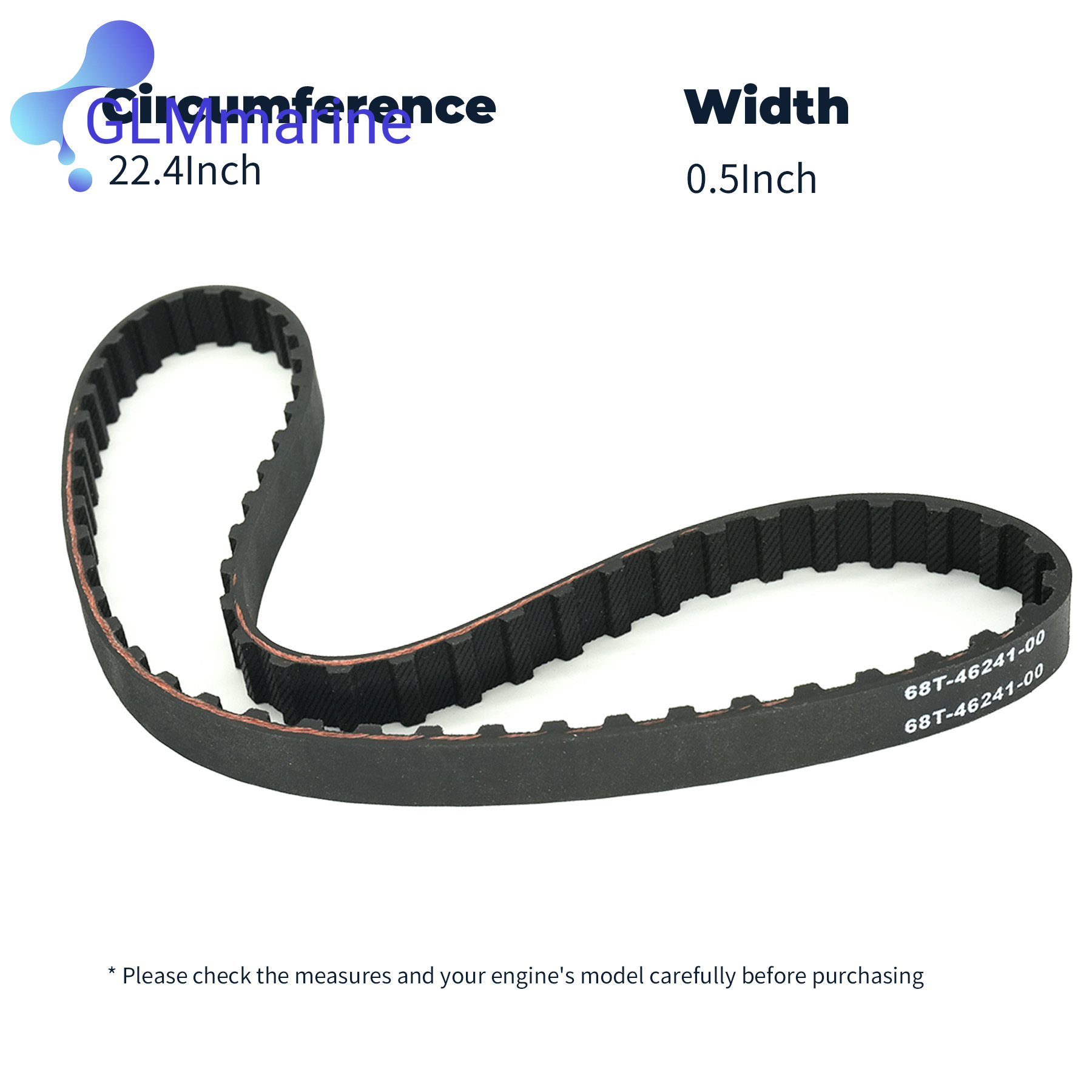 68T-46241 Marine Timing Belt C - đánh giá và giá Timing Belt