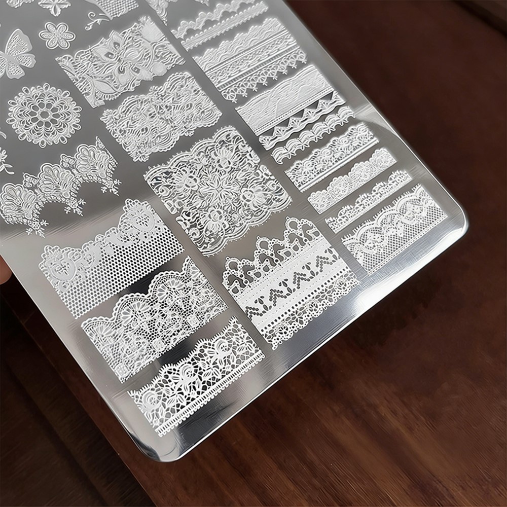 9*15cm 3D Lace Butterfly Nail  - đánh giá và giá 3D Printing Stainless Steel