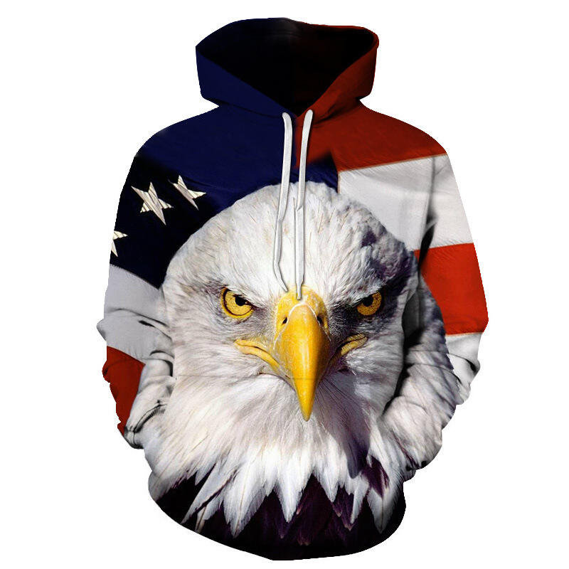 Usa Bald Eagle 3D Print Hoodie - đánh giá và giá 3D Printing Usa